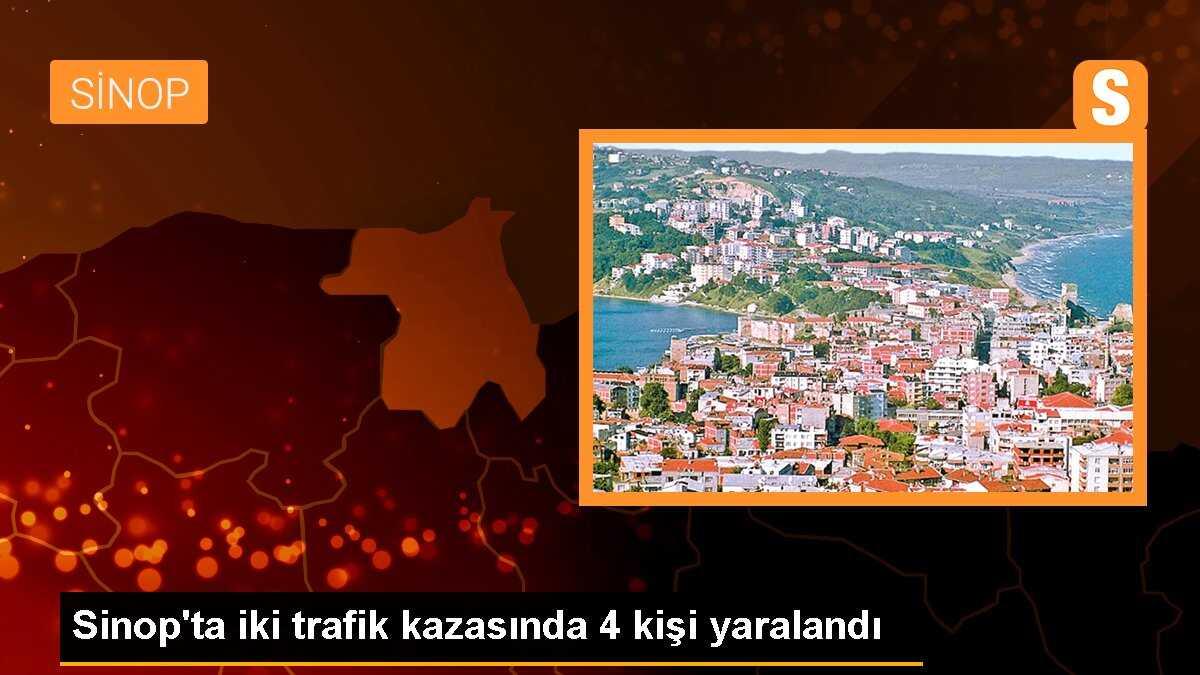 Sinop\'ta iki trafik kazasında 4 kişi yaralandı