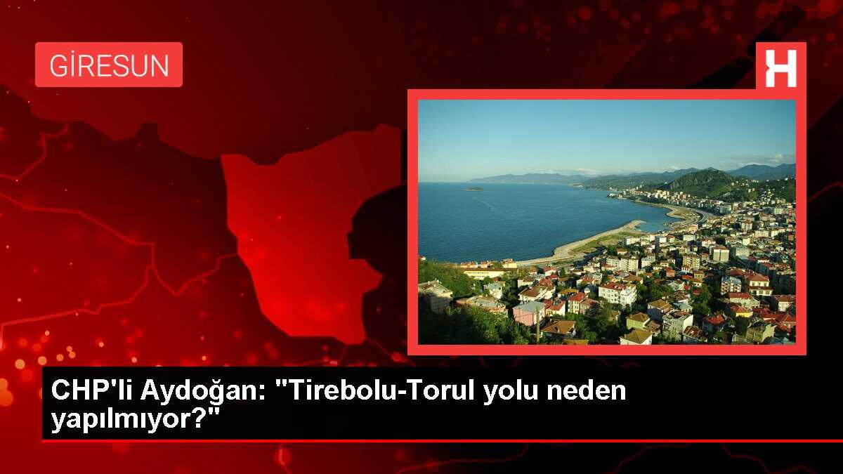 CHP'li Aydoğan: 'Tirebolu-Torul yolu neden yapılmıyor?'
