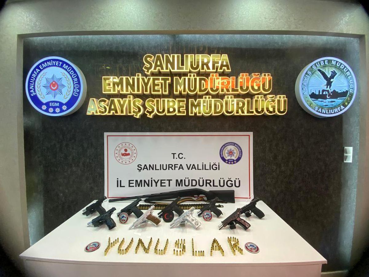 Şanlıurfa\'da 10 silah ele geçirildi: 14 gözaltı