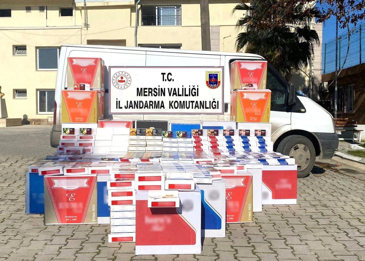 Mersin\'de 170 bin adet kaçak sigara ele geçirildi