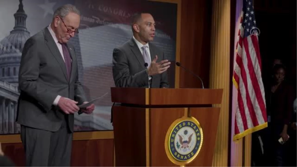 WASHINGTON - Chuck Schumer ve Hakeem Jeffries ortak basın toplantısı düzenledi