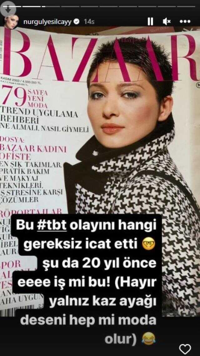 TBT akımına uyan Nurgül Yeşilçay, yıllar önceki fotoğraflarını paylaştı