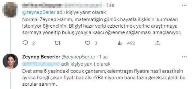 1. sınıf matematik kitabındaki soruları gören Zeynep Beşerler takipçilerine sordu: Bunlar normal mi?