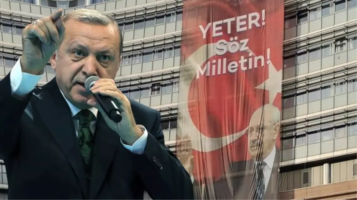 Erdoğan, CHP Genel Merkezi\'ne \'Yeter söz milletindir\' pankartı asılmasına tepki gösterdi
