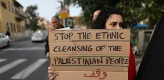 İsrail'in tarihi Filistin semti Yafa'da 'Cenin' protestosu