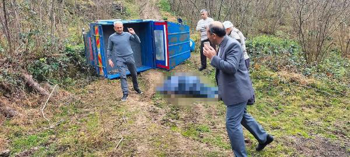 Ordu\'da patpat devrildi; sürücü öldü