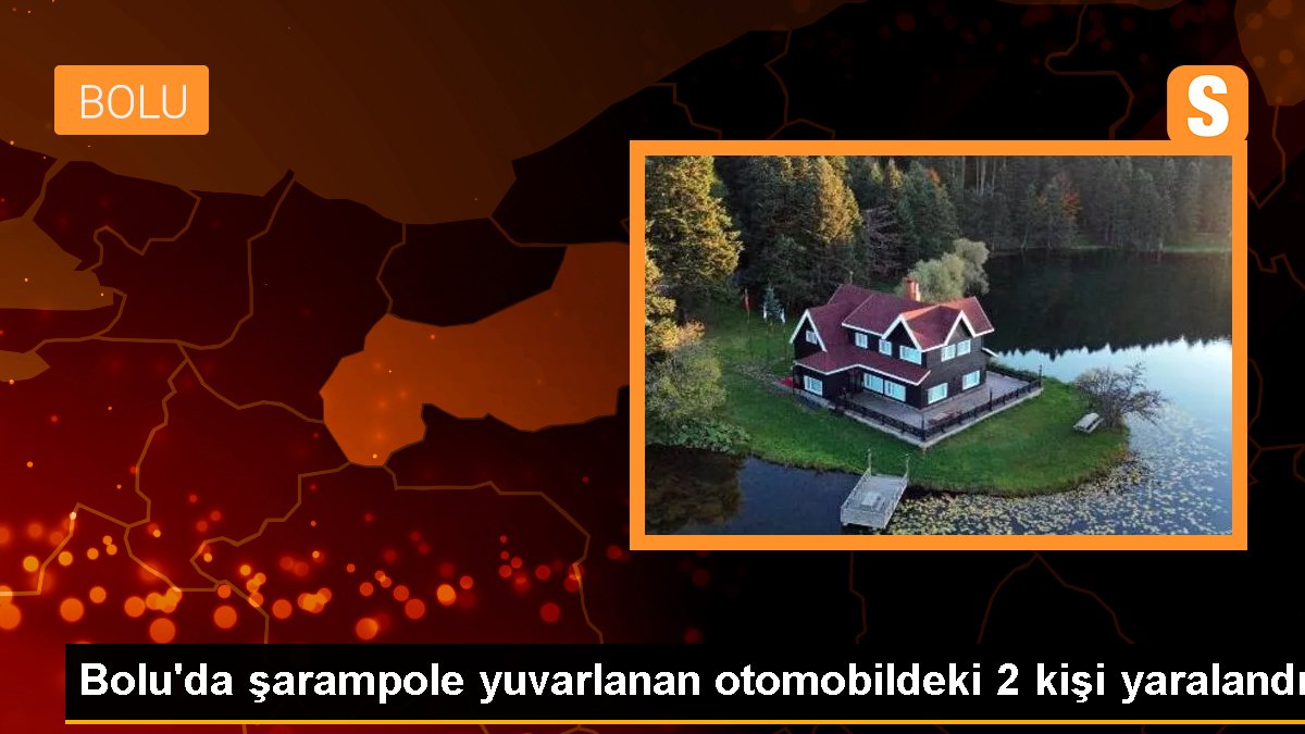 Bolu\'da şarampole yuvarlanan otomobildeki 2 kişi yaralandı