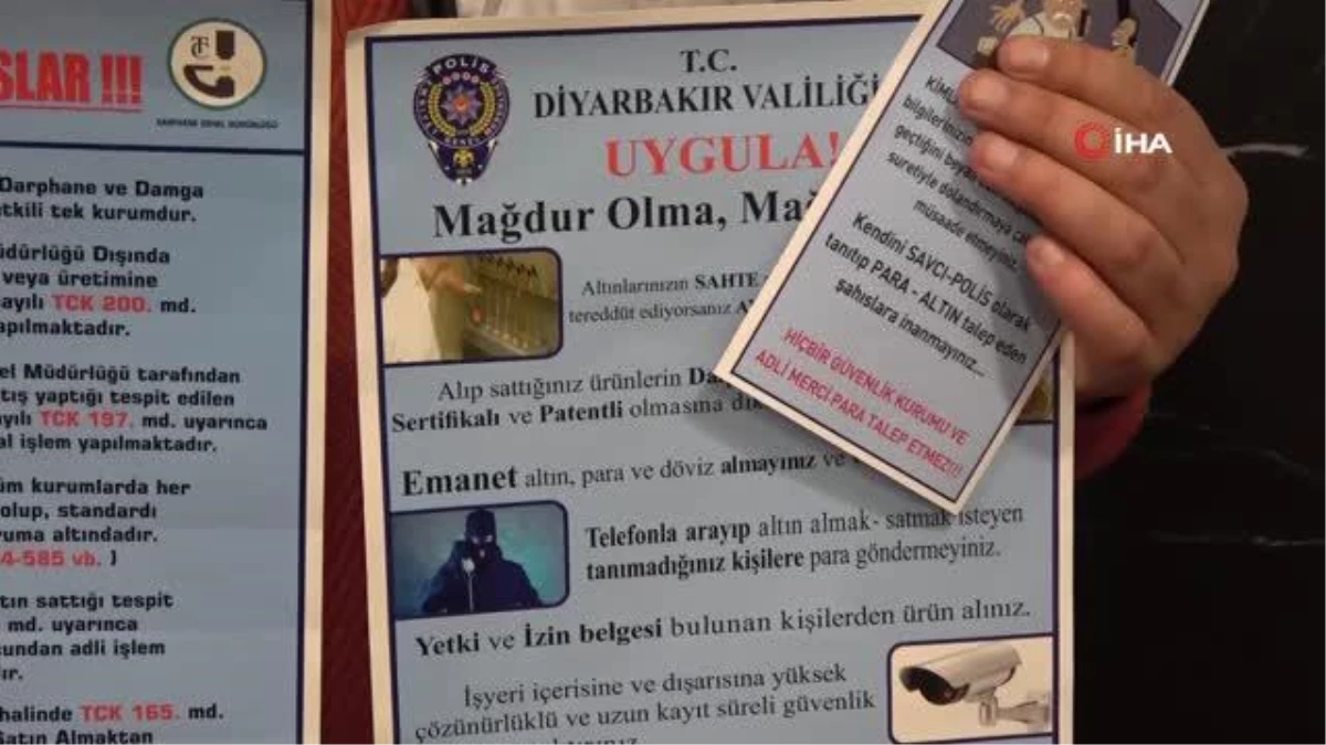 Diyarbakır\'da esnaf ve vatandaş yasadışı ziynet eşyalarına karşı bilgilendiriliyor