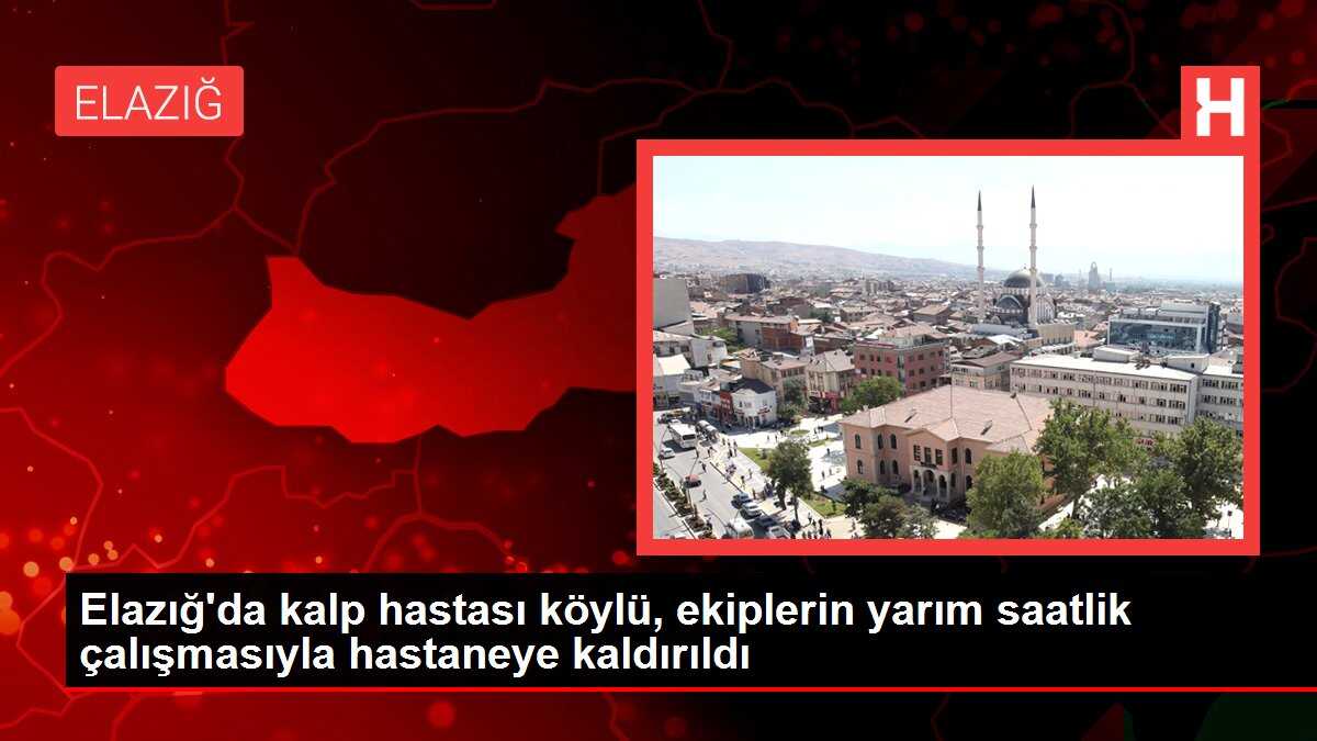 Elazığ'da kalp hastası köylü, ekiplerin yarım saatlik çalışmasıyla hastaneye kaldırıldı