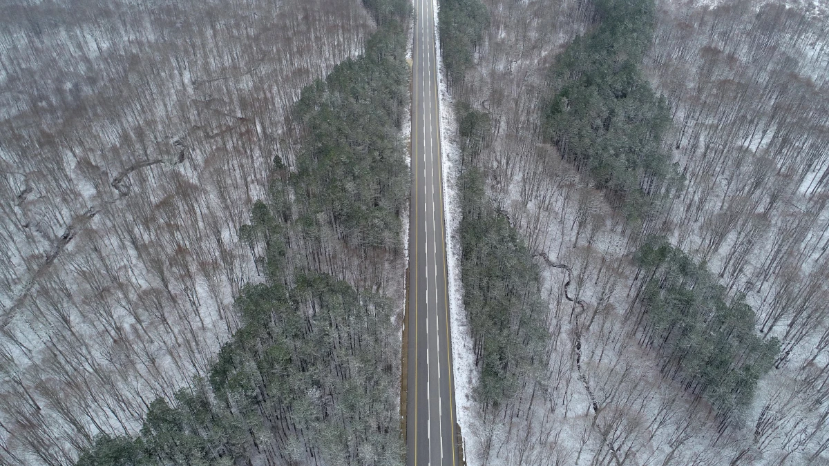 KIRKLARELİ - Karla kaplanan Istranca ormanları havadan görüntülendi