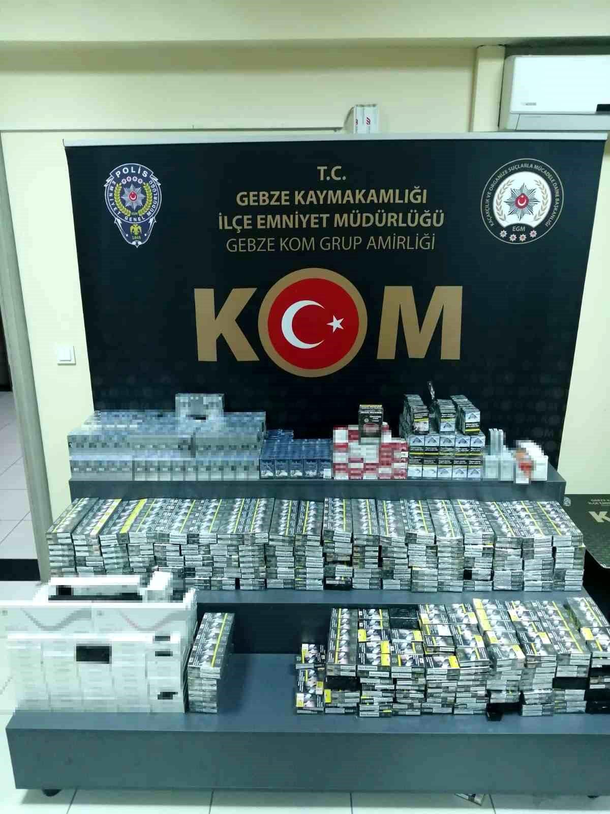 Kocaeli\'de 3 bin 109 paket kaçak sigara ele geçirildi