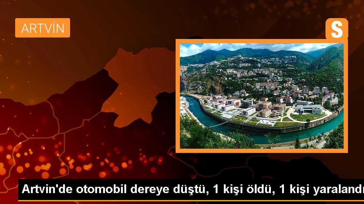 Artvin\'de otomobil dereye düştü, 1 kişi öldü, 1 kişi yaralandı