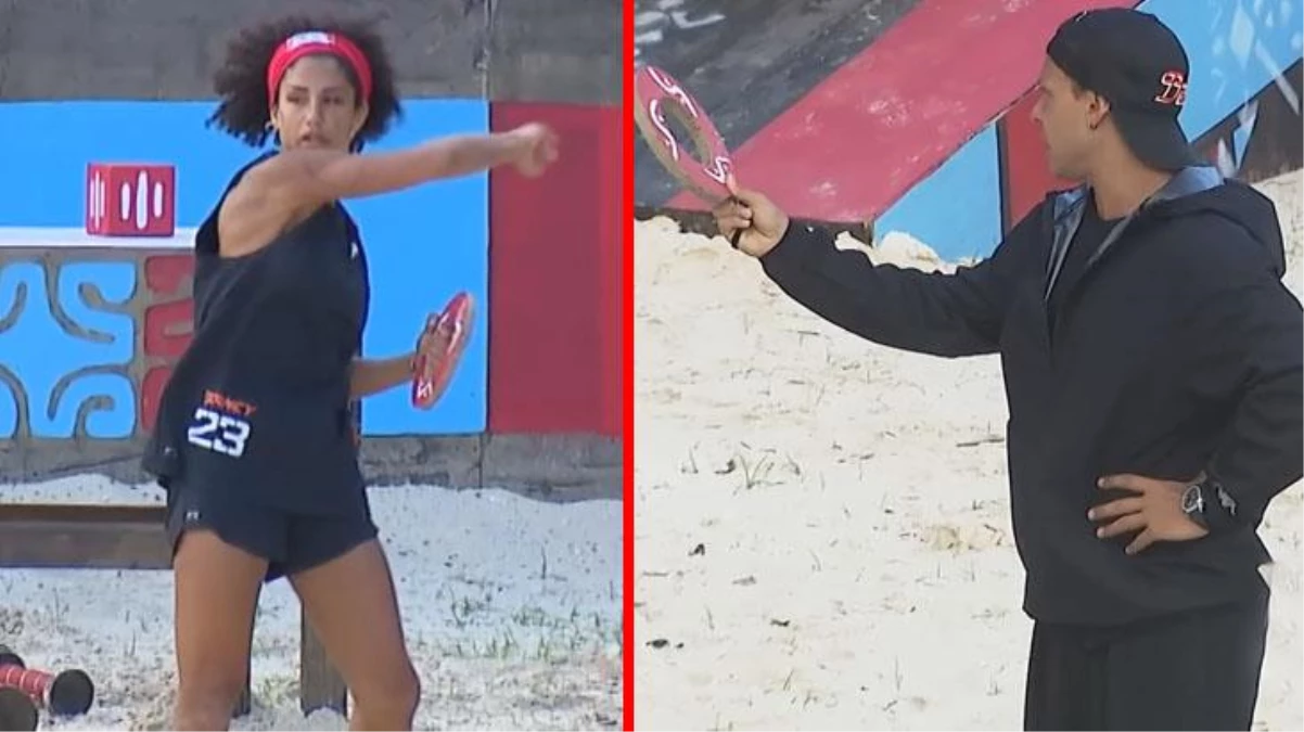 Ada\'da gerginlik! Sunucu Murat Ceylan, kendisine obje fırlatan kadın yarışmacıya tepki gösterdi