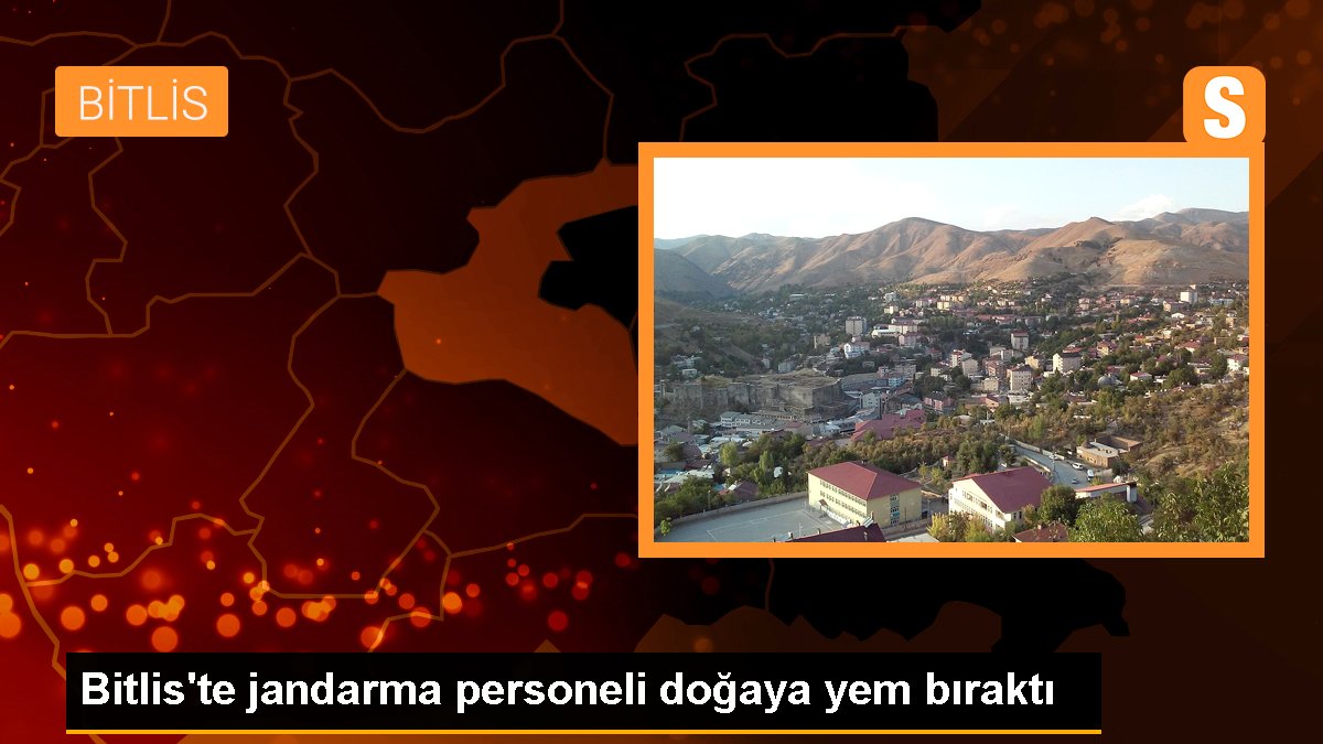Bitlis\'te jandarma personeli doğaya yem bıraktı