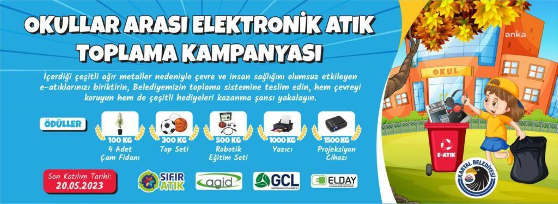 Kartal Belediyesi\'nden \'Okullar Arası Elektronik Atık Toplama Kampanyası\'