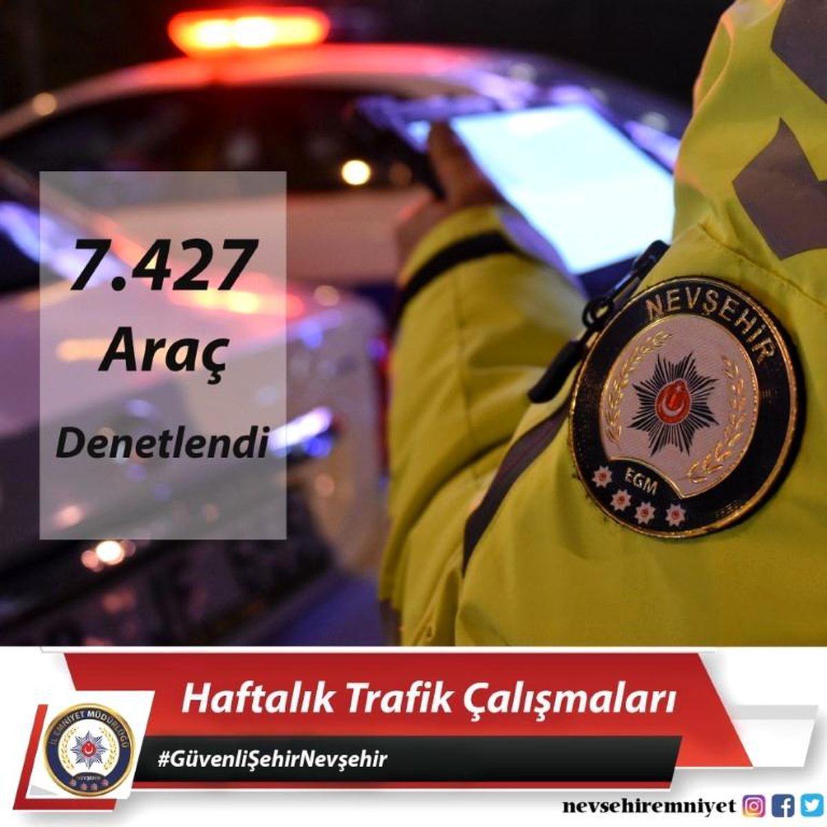 Nevşehir\'de 7 bin araç denetlendi