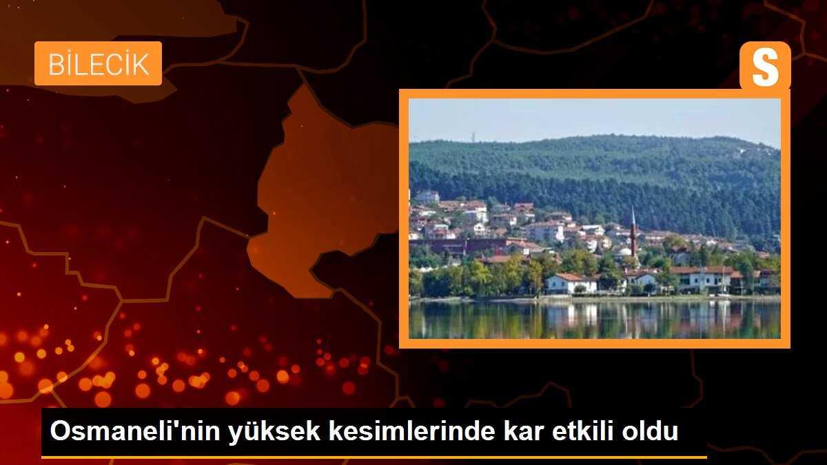 Osmaneli\'nin yüksek kesimlerinde kar etkili oldu