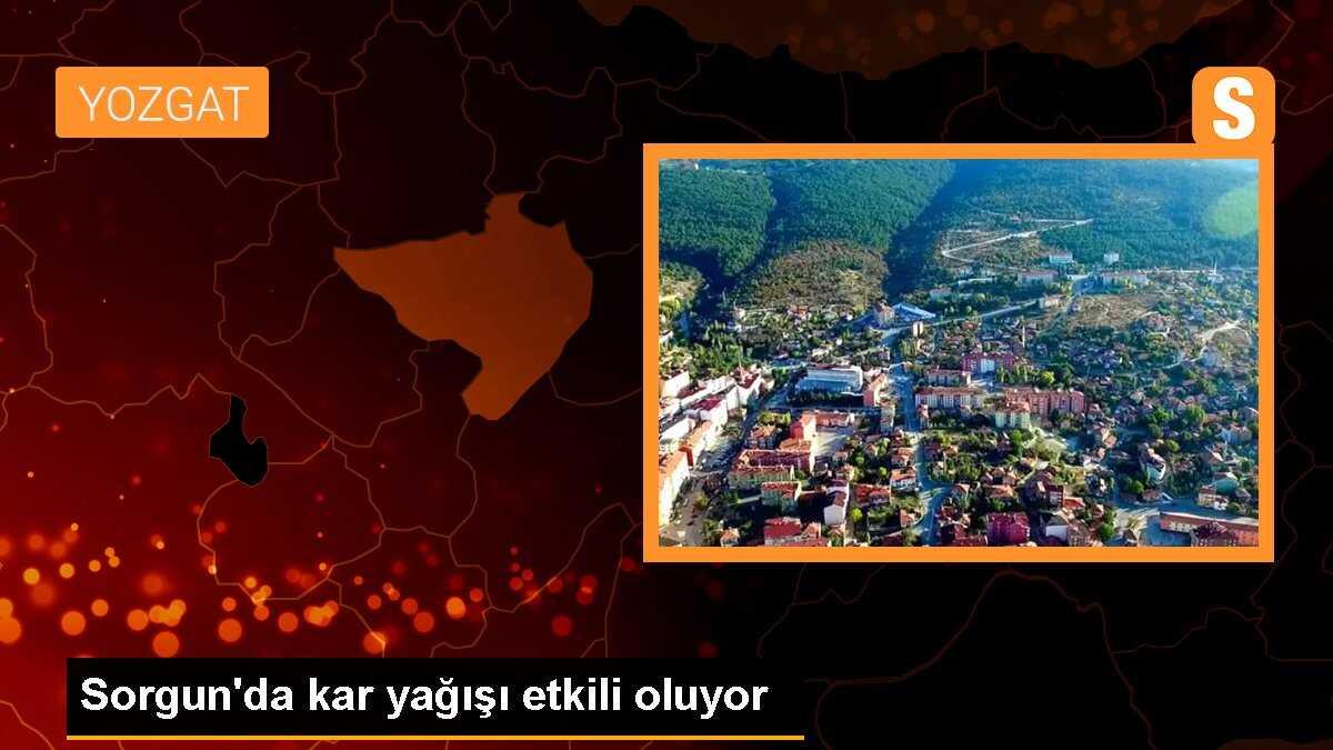 Sorgun\'da kar yağışı etkili oluyor