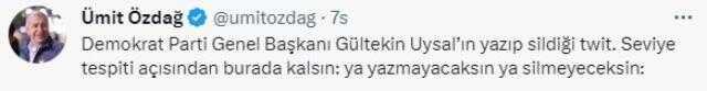 Sosyal medyada birbirlerine girdiler! Gültekin Uysal'ın Ümit Özdağ için kullandığı ifade büyük tepki çekti