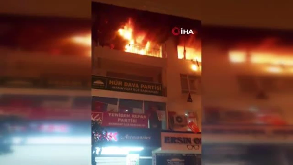 3 katlı bina alev alev yandı, kiracı evi yakma şüphesiyle gözaltına alındı