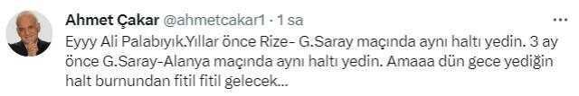 Ahmet Çakar, Fenerbahçe maçının hakemi Ali Palabıyık'ı açık açık tehdit etti: Burnundan fitil fitil gelecek