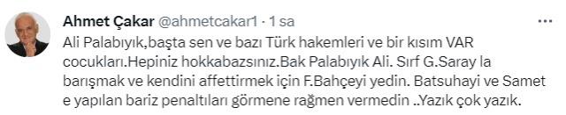 Ahmet Çakar, Fenerbahçe maçının hakemi Ali Palabıyık'ı açık açık tehdit etti: Burnundan fitil fitil gelecek