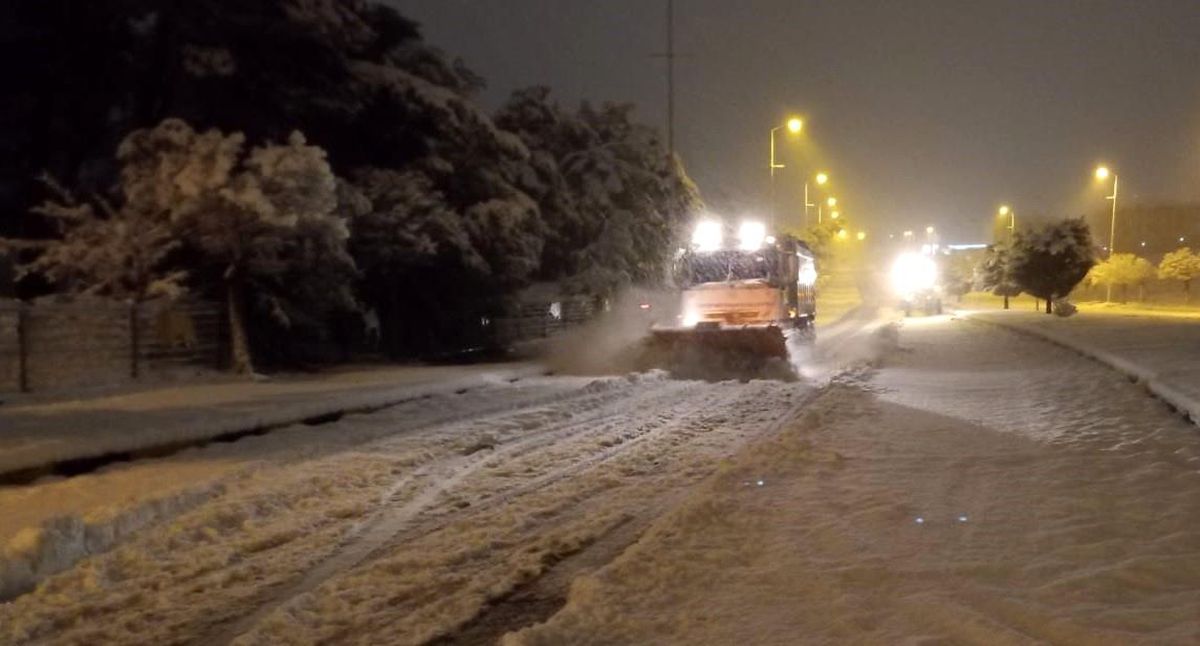 Gaziantep\'te yoğun karla mücadele