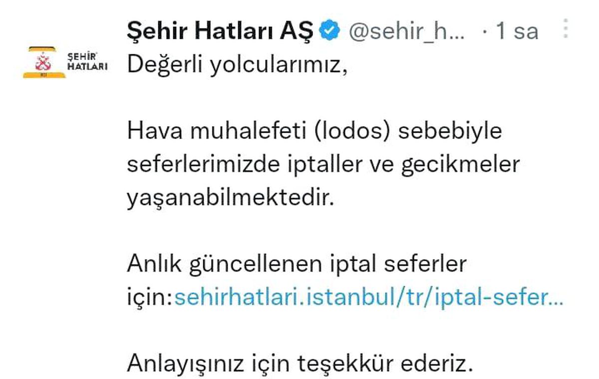 İstanbul\'da vapur seferlerine lodos engeli