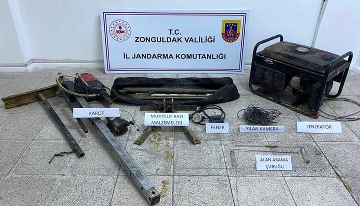 Kaçak kazı yapanlara jandarmadan suçüstü