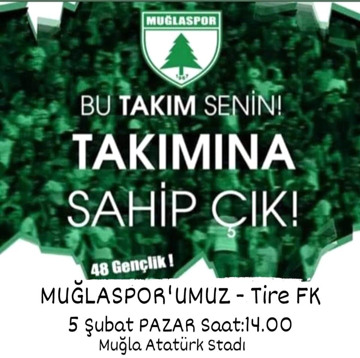 48 Gençlik\'ten Ermaş Muğlaspor maçına davet
