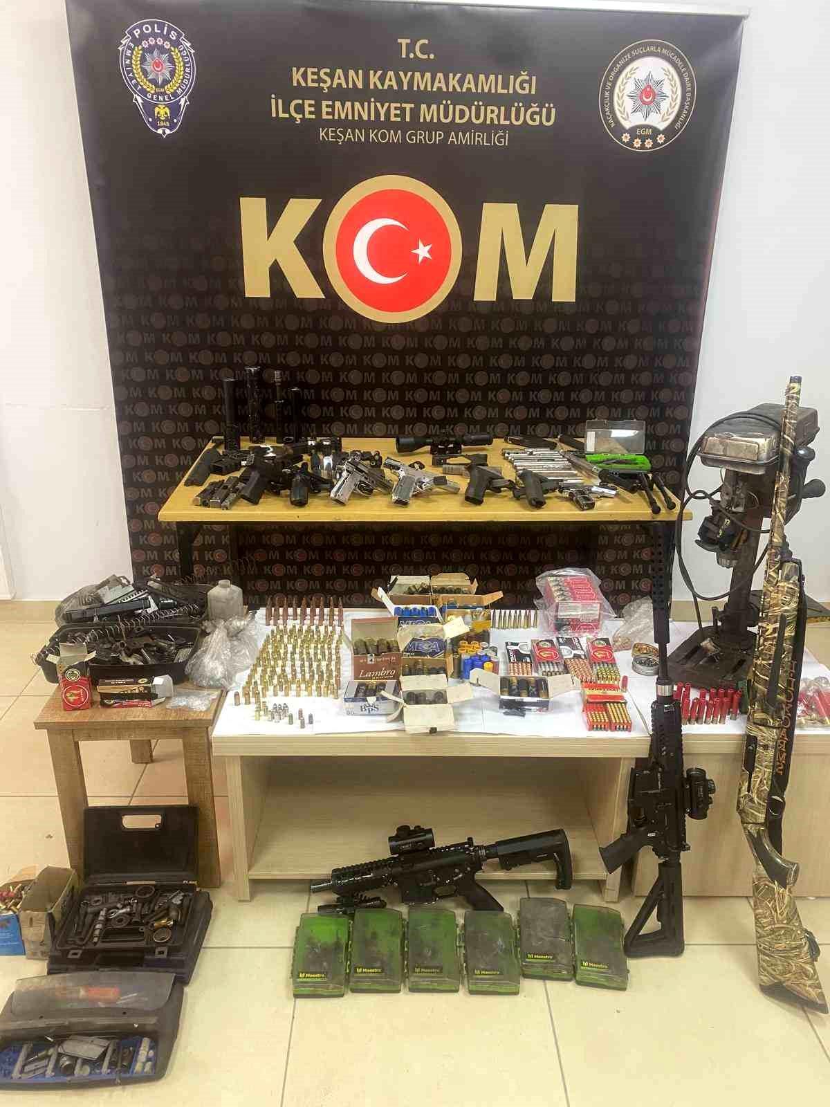 Keşan\'da kaçak silah üretim tesisi ele geçirildi