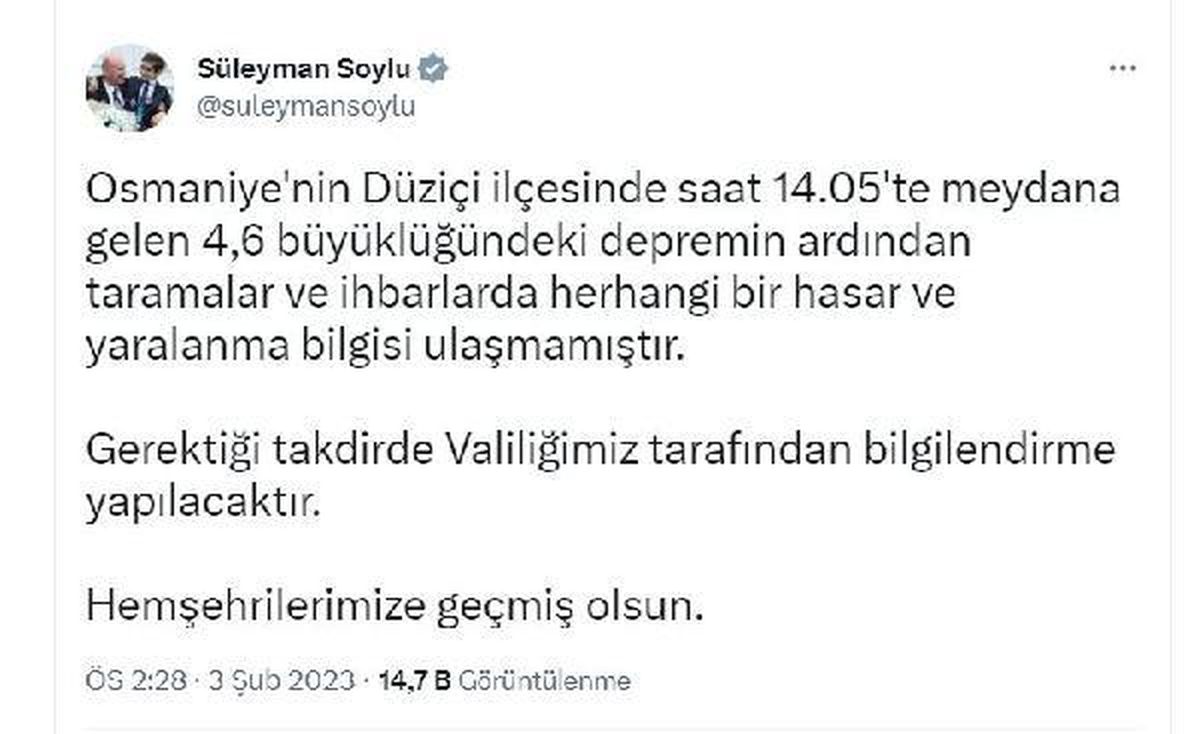 Osmaniye\'de 4.6 büyüklüğünde deprem (3)