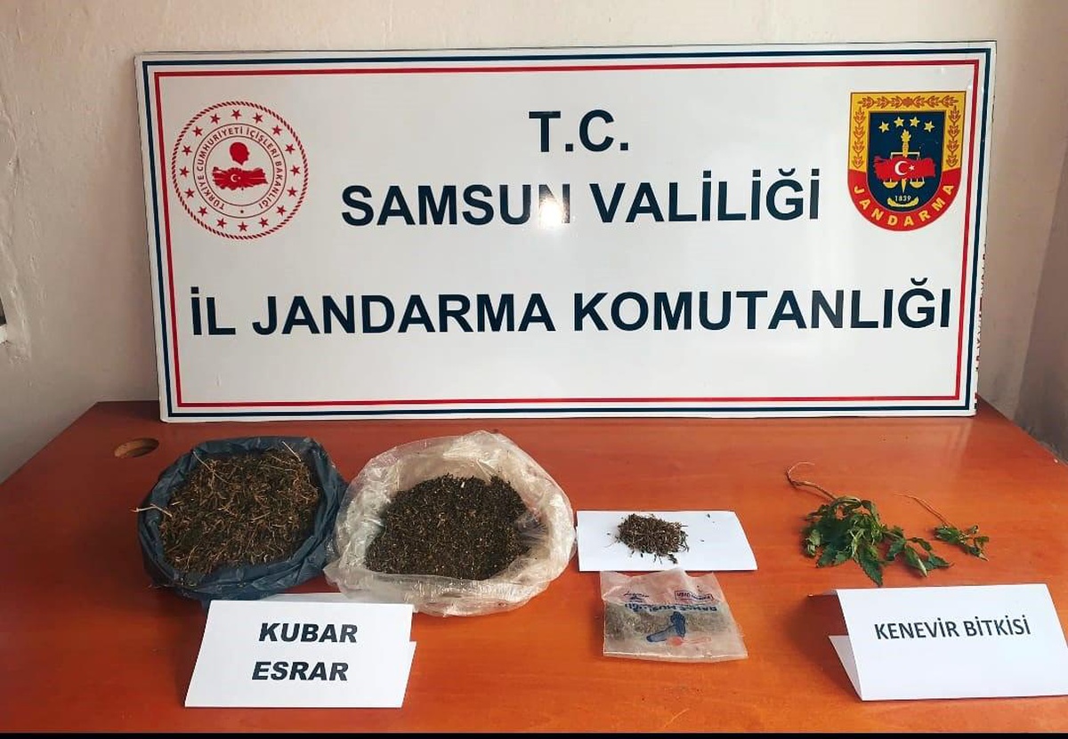 Samsun\'da jandarmadan uyuşturucu operasyonu: 3 gözaltı