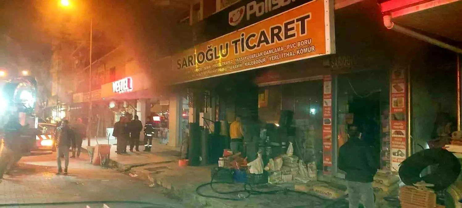 Yenice'de bir iş yerinin bodrum katında yangın çıktı
