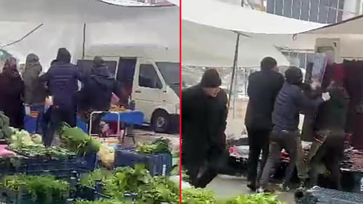 Malatya'da akraba pazarcılar arasında indirimli ürün kavgasını vatandaşlar ayırdı