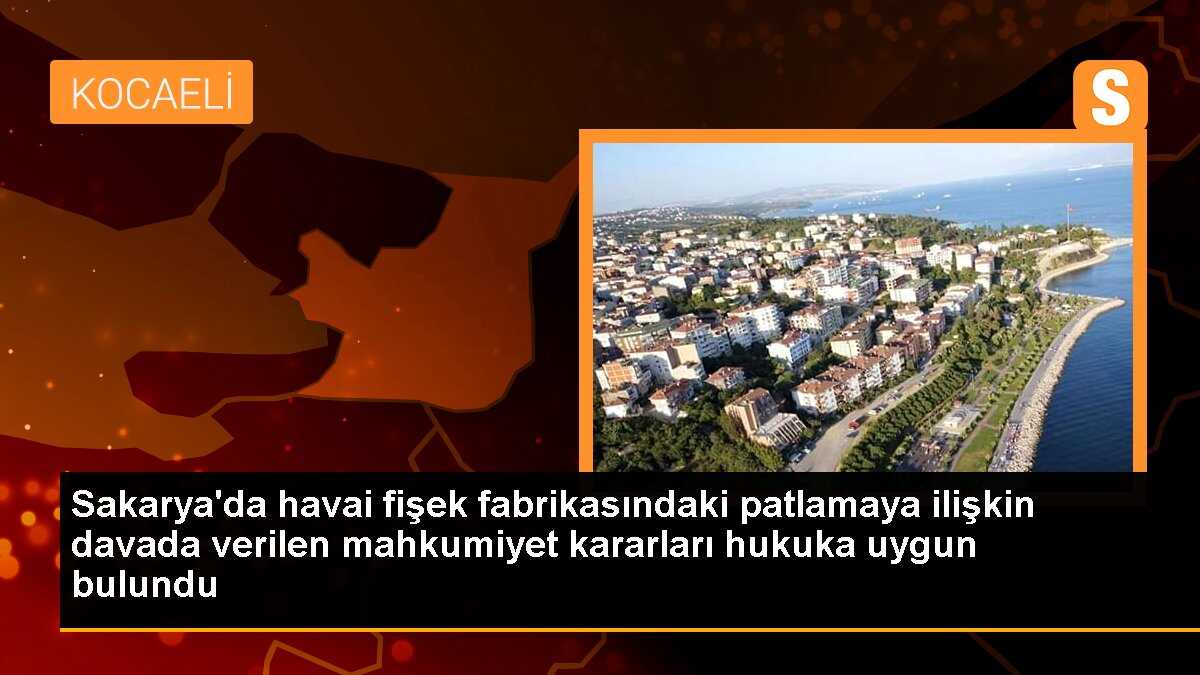 Sakarya\'da havai fişek fabrikasındaki patlamaya ilişkin davada verilen mahkumiyet kararları hukuka uygun bulundu