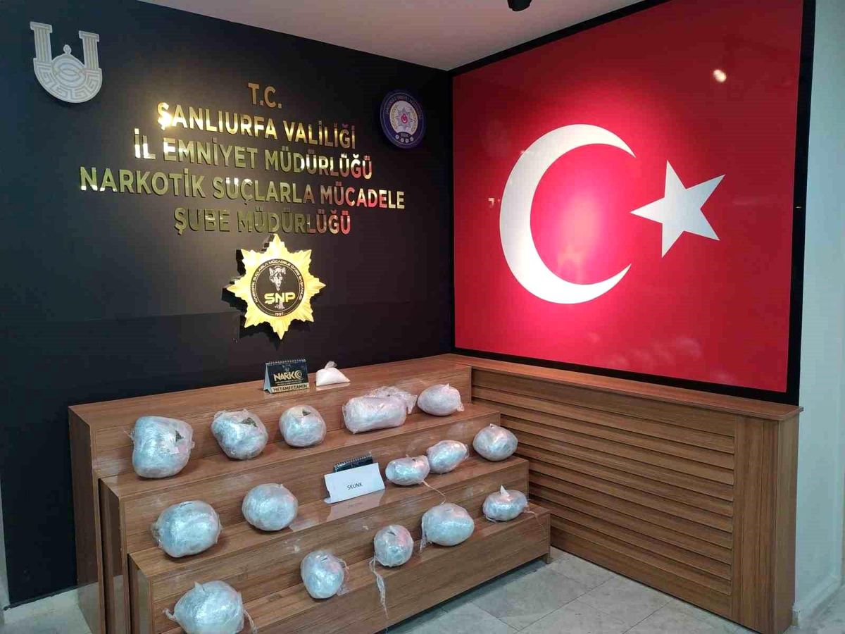 Şanlıurfa\'da 14 kilo uyuşturucu ele geçirildi