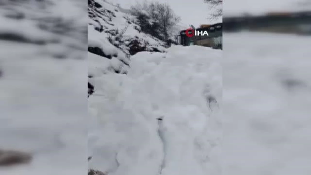 Siirt\'te kar yağışı nedeniyle kapanan gurup köy yolları ulaşıma açıldı