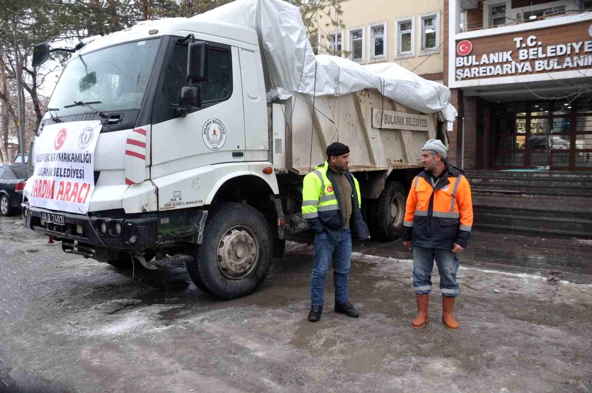 Bulanık Belediyesinden deprem bölgesine yardım eli