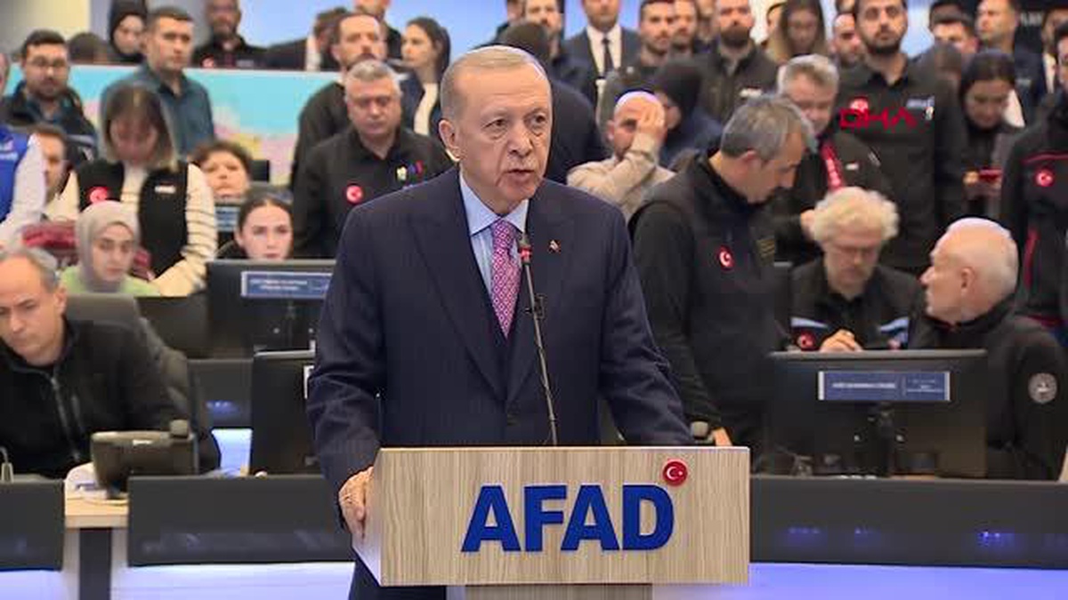 CUMHURBAŞKANI ERDOĞAN 7.7 BÜYÜKLÜĞÜNDEKİ DEPREME İLİŞKİN AÇIKLAMALARDA BULUNDU