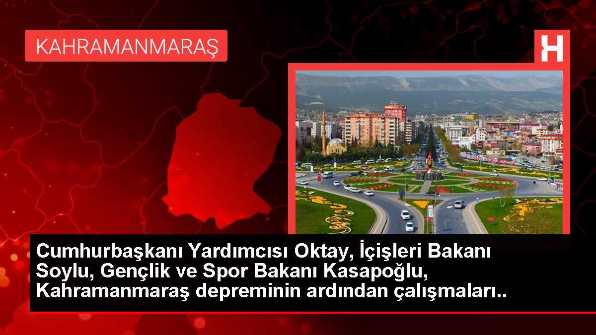 Cumhurbaşkanı Yardımcısı Oktay ve bazı bakanlar deprem çalışmalarını AFAD'dan koordine ediyor