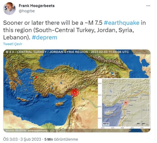'Deprem kahini' 3 gün önce Kahramanmaraş depremini bildi