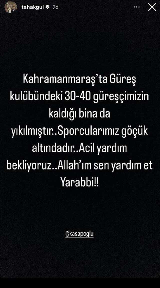 Futbolcu, güreşçi, voleybolcu! Depremde enkaz altında kalan sporcular yaşam mücadelesi veriyor Futbolcu, güreşçi, voleybolcu! Depremde enkaz altında kalan sporcular yaşam mücadelesi veriyor