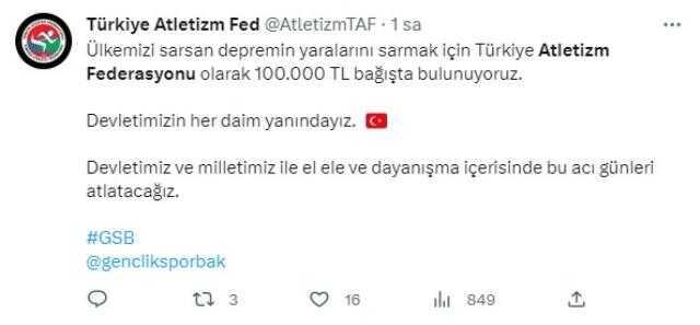 Hep birlikte tek yürek! Spor camiası depremzedeleri yalnız bırakmadı