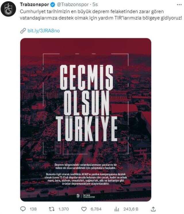 Hep birlikte tek yürek! Spor camiası depremzedeleri yalnız bırakmadı