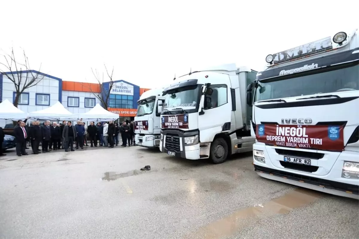 İnegöl\'den deprem bölgelerine yardım eli
