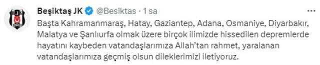 Türkiye'yi deprem vurdu! Spor camiasından peş peşe mesajlar geliyor