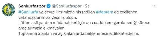 Türkiye'yi deprem vurdu! Spor camiasından peş peşe mesajlar geliyor