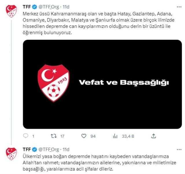 Türkiye'yi deprem vurdu! Spor camiasından peş peşe mesajlar geliyor