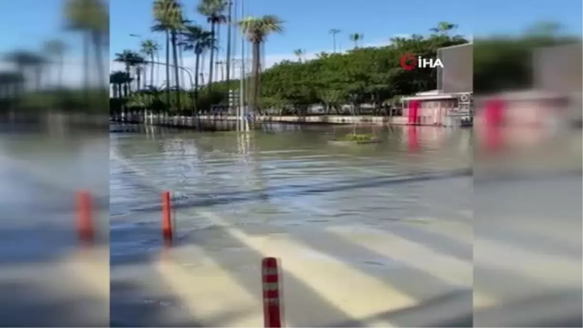 Depremin vurduğu İskenderun'da deniz seviyesi yükselmeye başladı